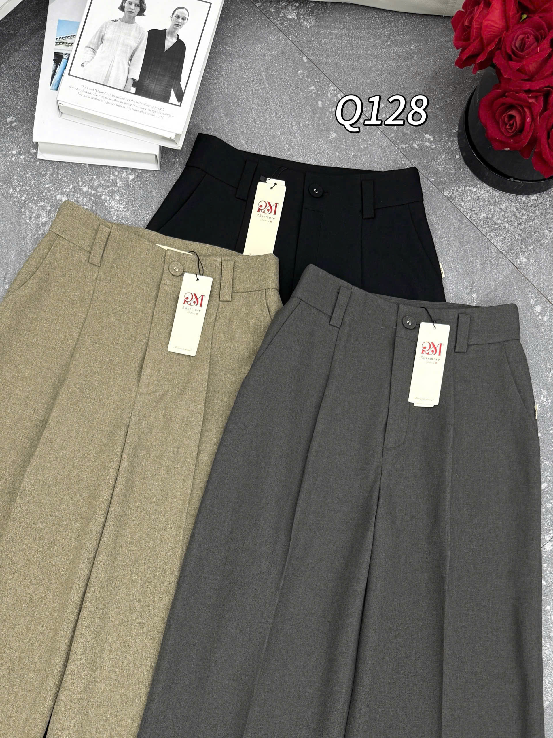 Q128 Quần xuông ống rộng 32 dài 100