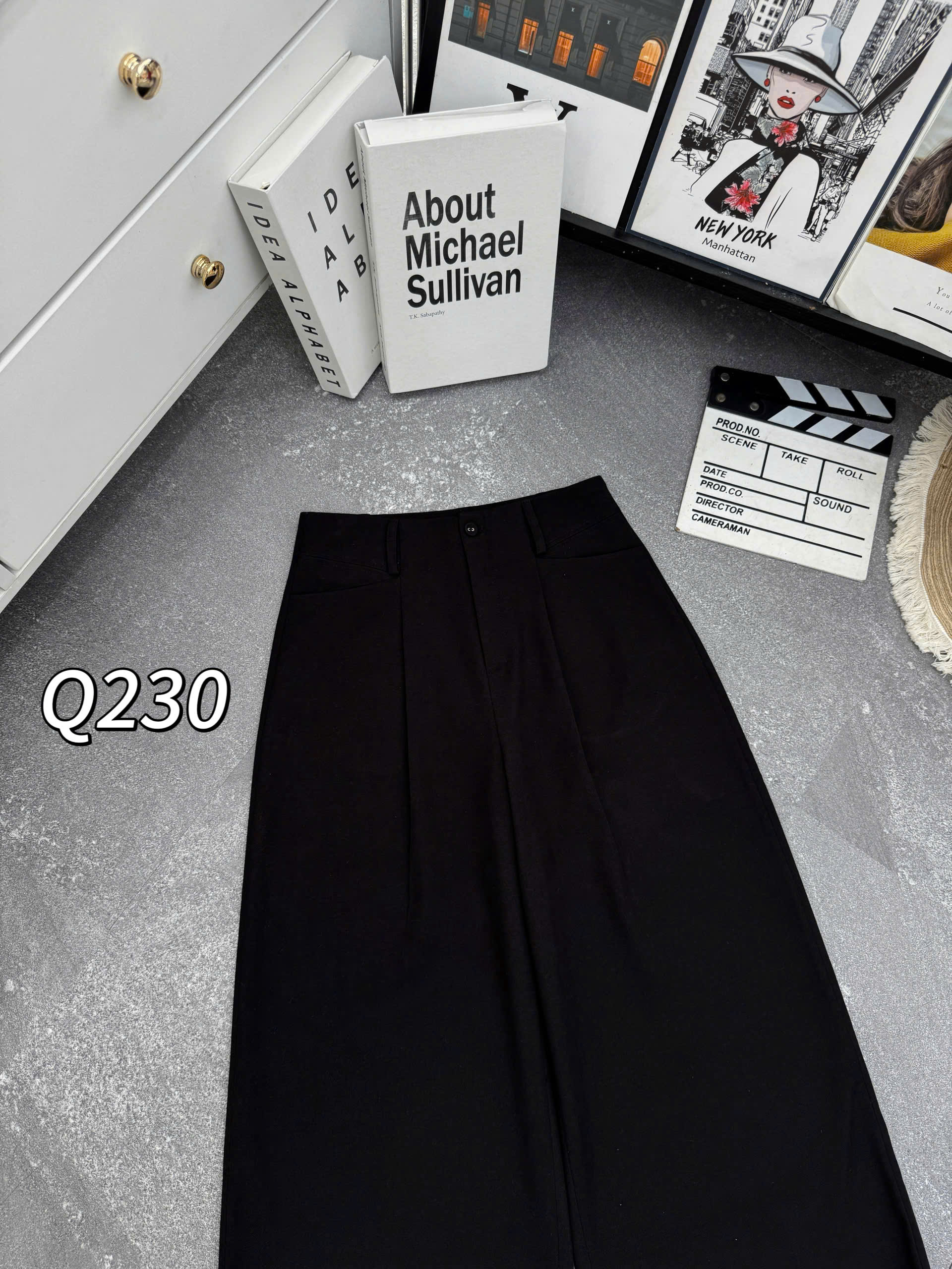Q230 quần cạp cao khóa trước