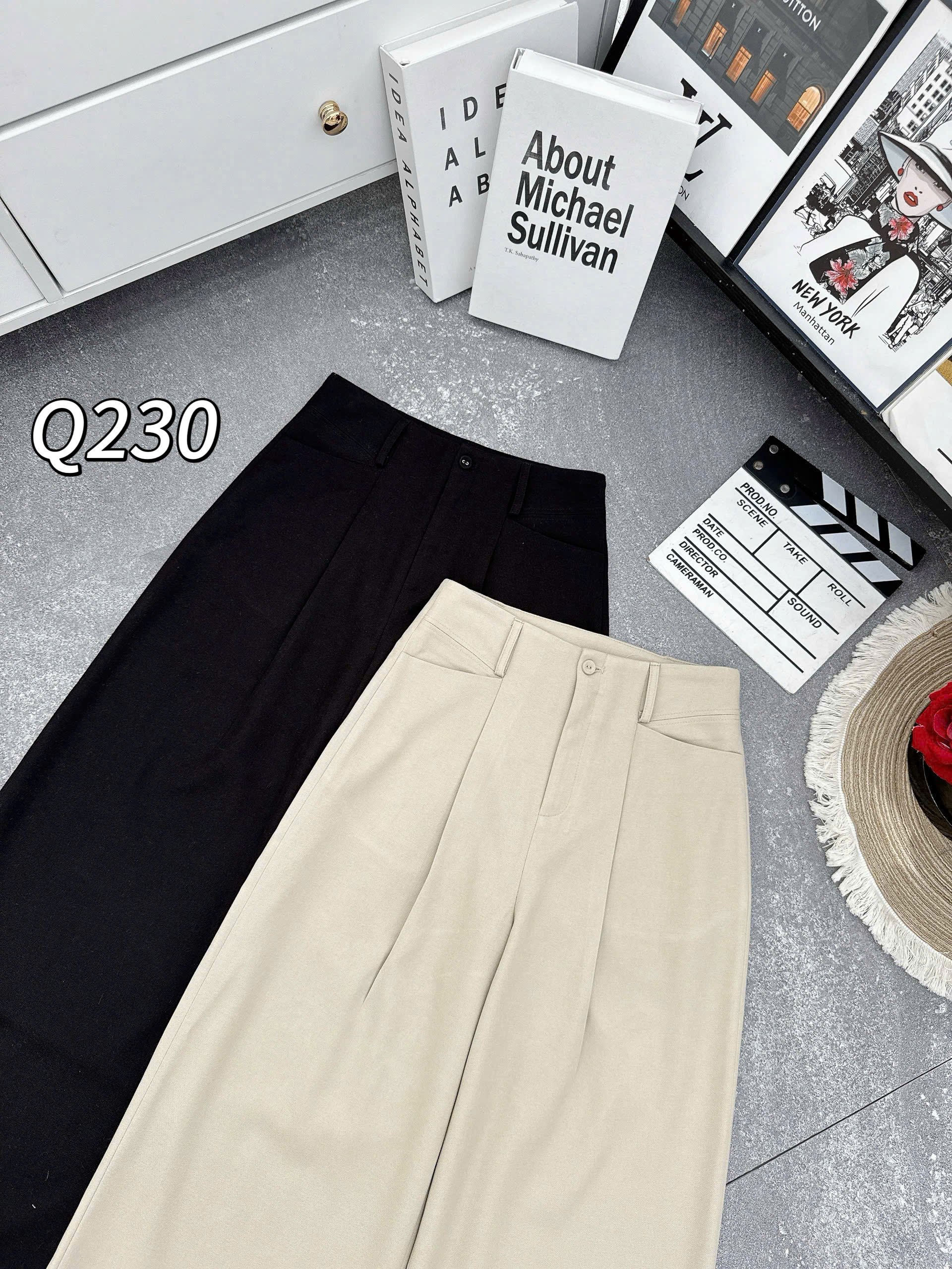 Q230 quần cạp cao khóa trước