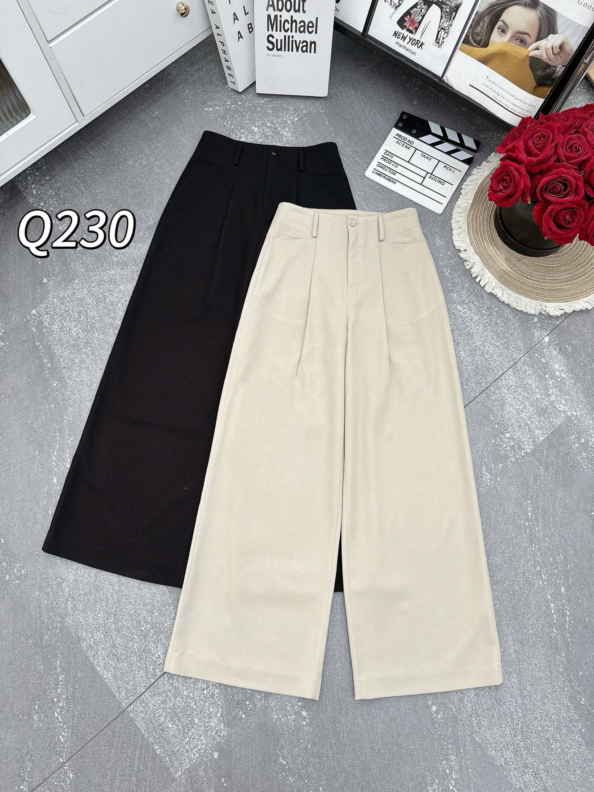 Q230 quần cạp cao khóa trước