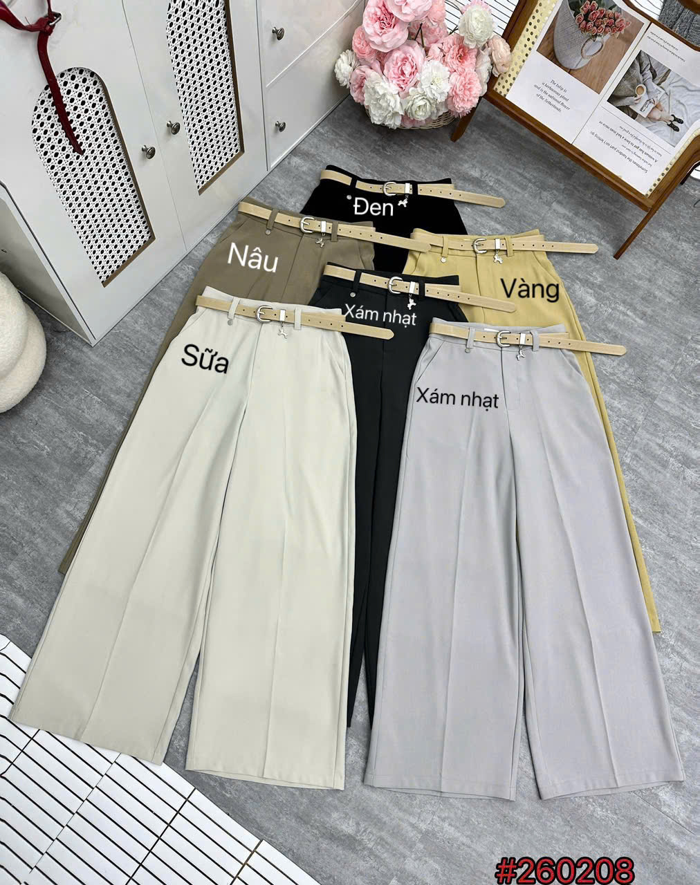 Q260208 Quần xuông đai ngựa dài 93 ống 30