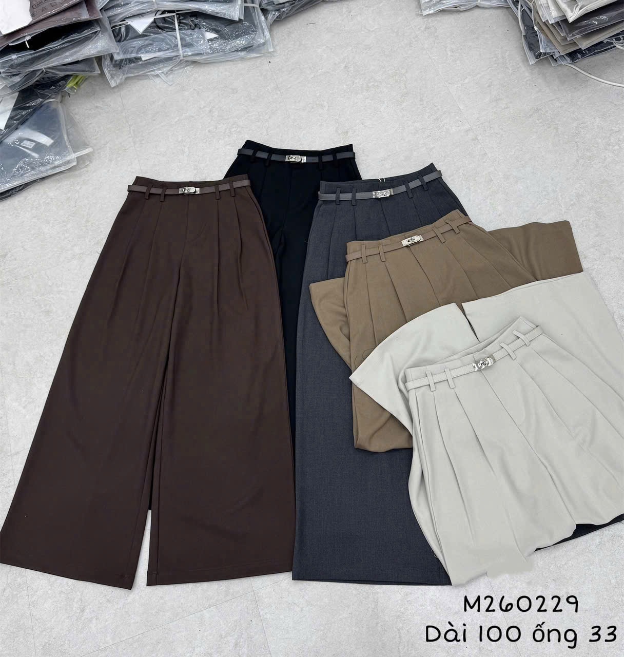 Q260229 quần suông 2 li đai