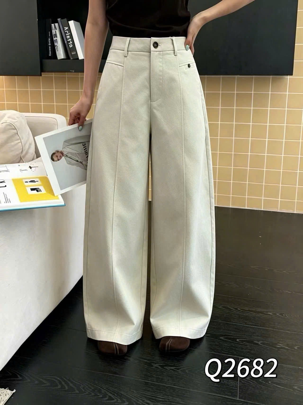 Q2682 Quần QC ống cong