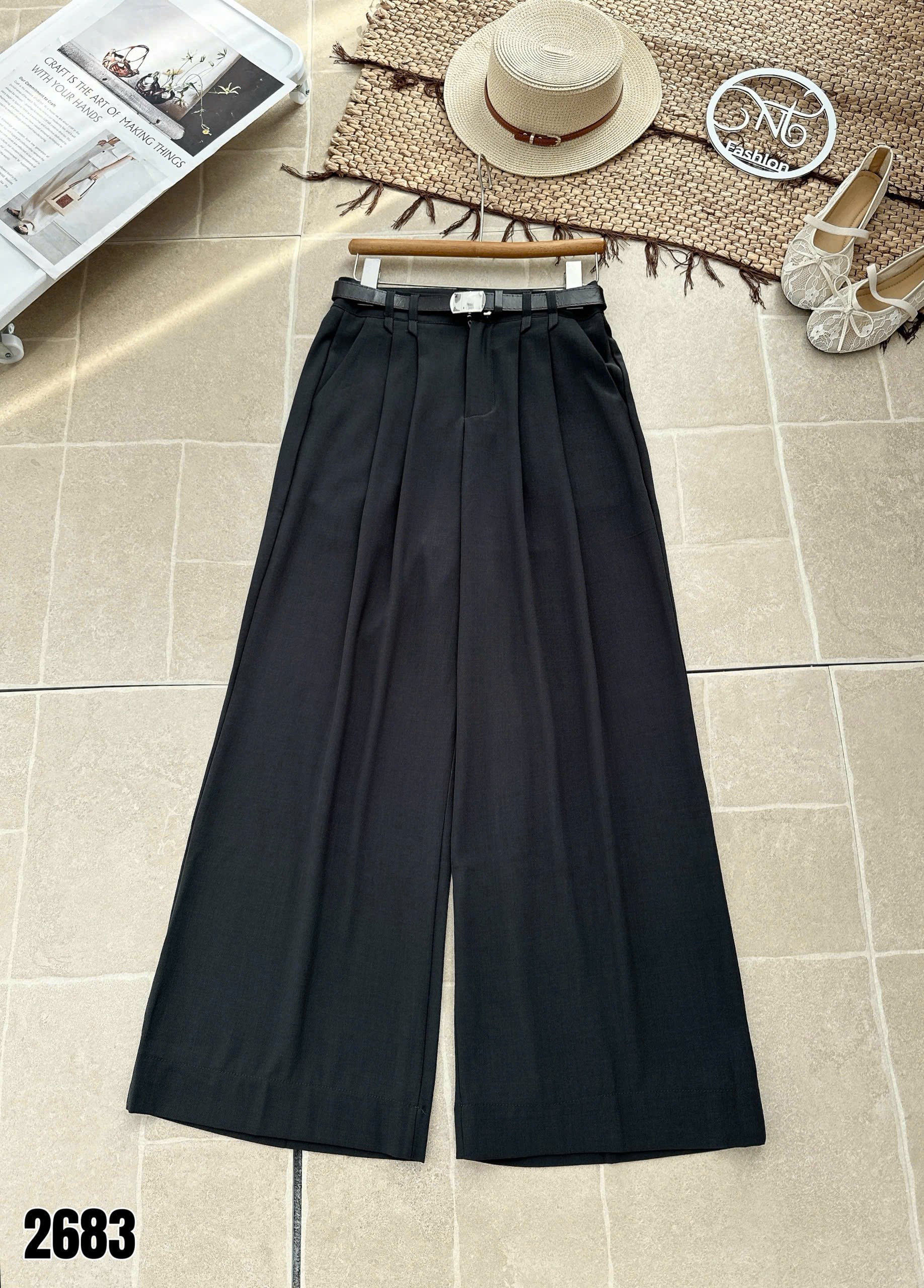 Q2683 Quần xuông dỉa đôi