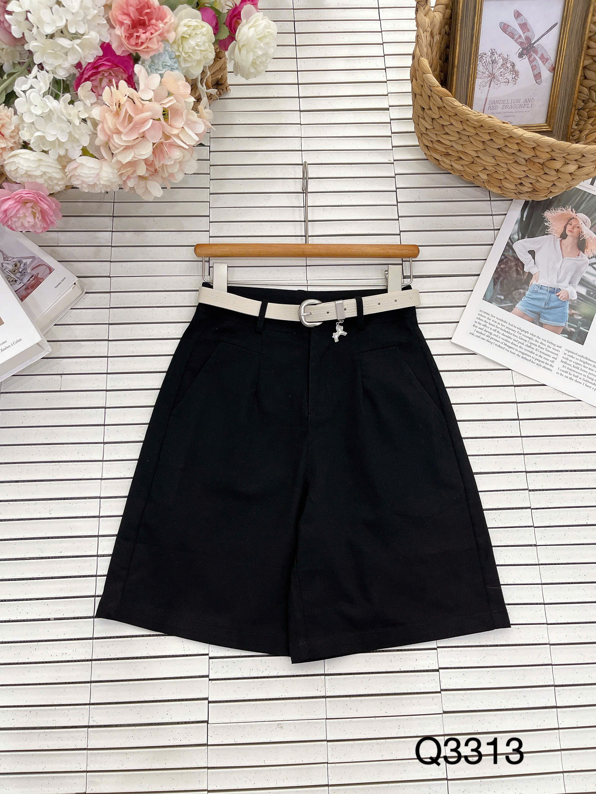 Q3313 Quần lửng đai ngựa