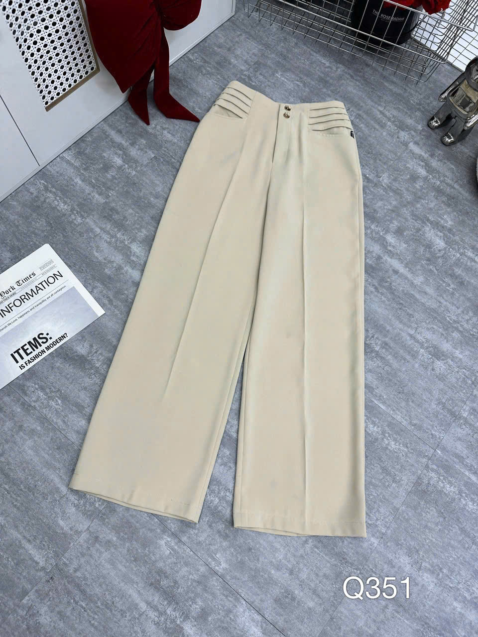 Q351 Quần xuông ly túi