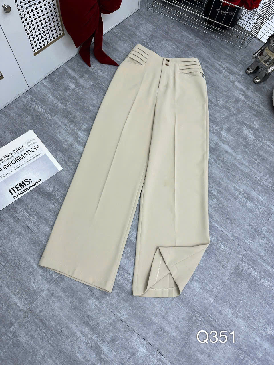 Q351 Quần xuông ly túi