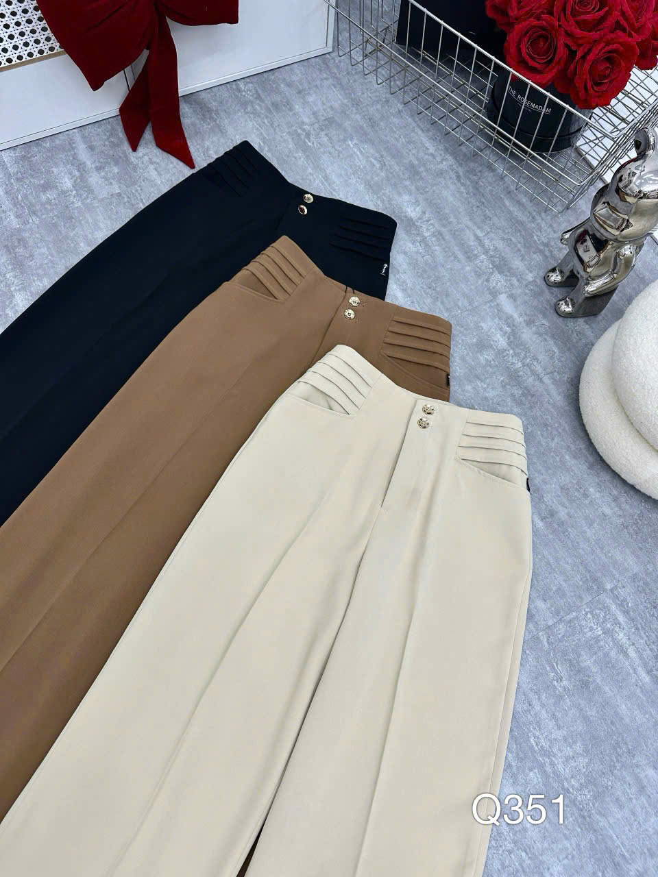 Q351 Quần xuông ly túi