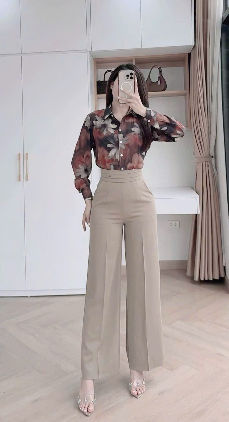 Q357 Quần xuông cạp viền