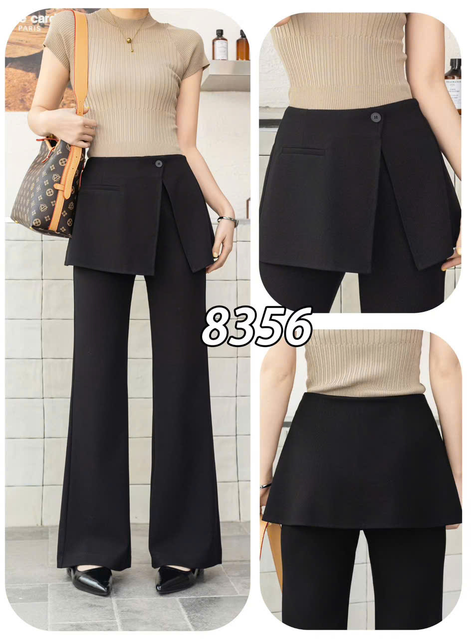 Q363 - 8356 Quần loe phối váy