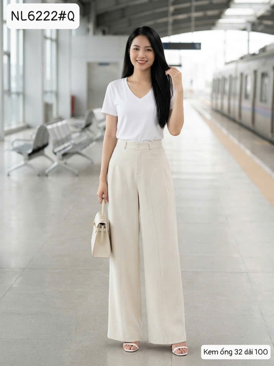 Q6222 Quần xuông 1 cúc 2 túi giả