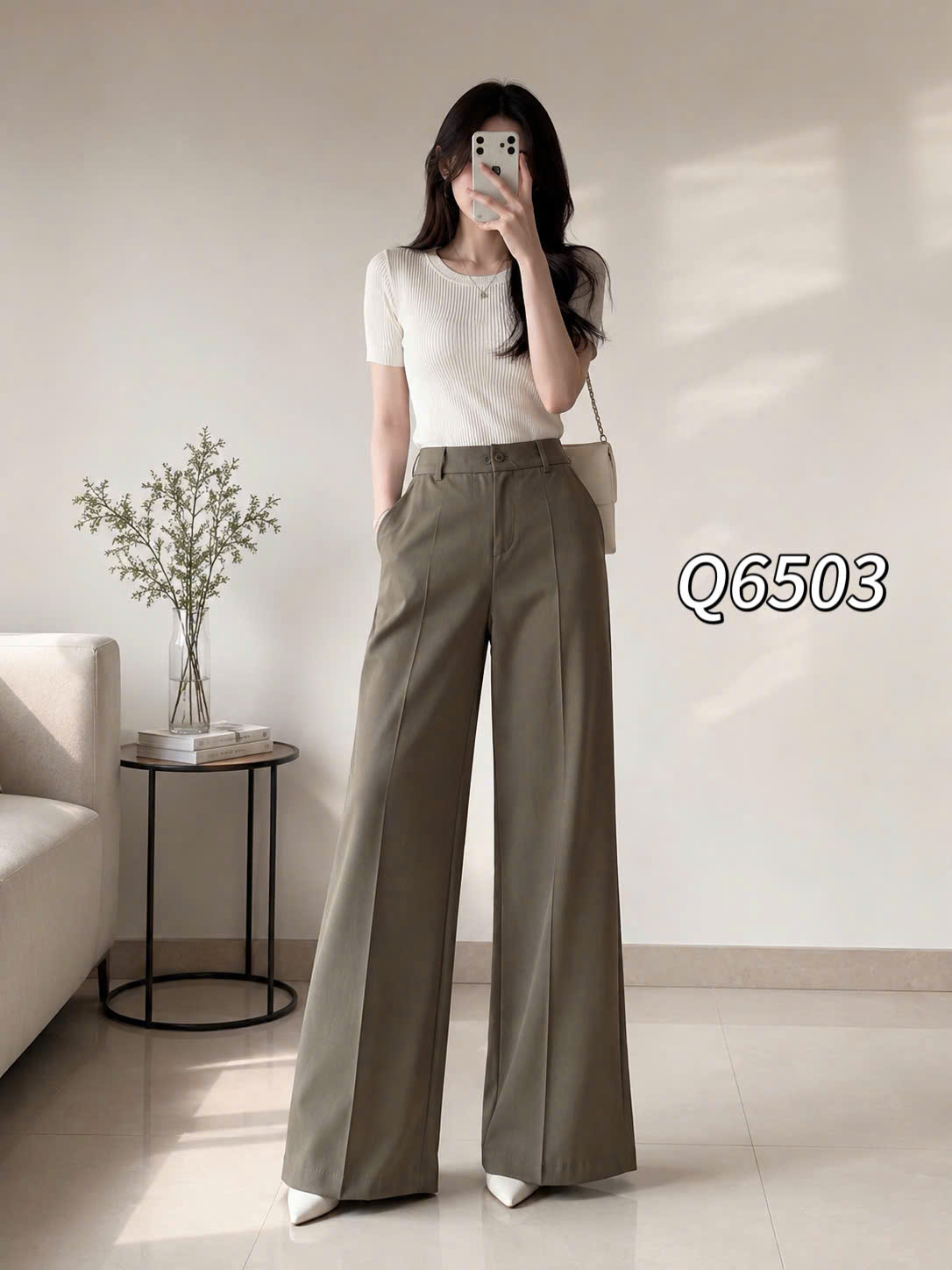 Q6503 Quần loe QC 1 cúc