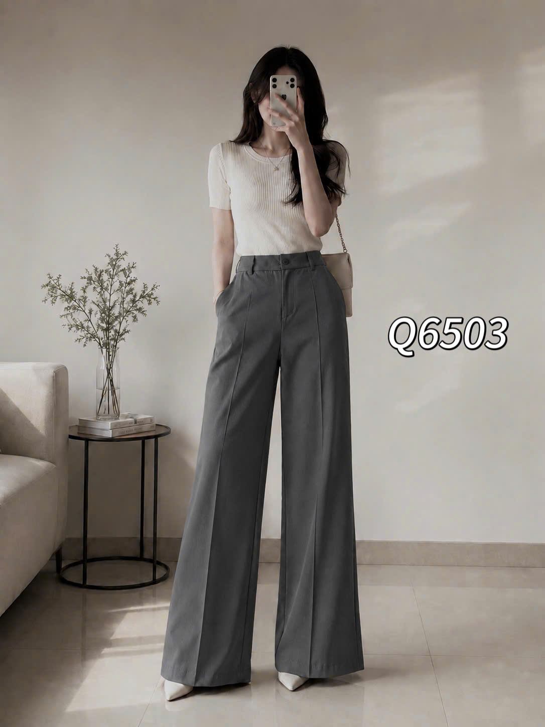 Q6503 Quần loe QC 1 cúc