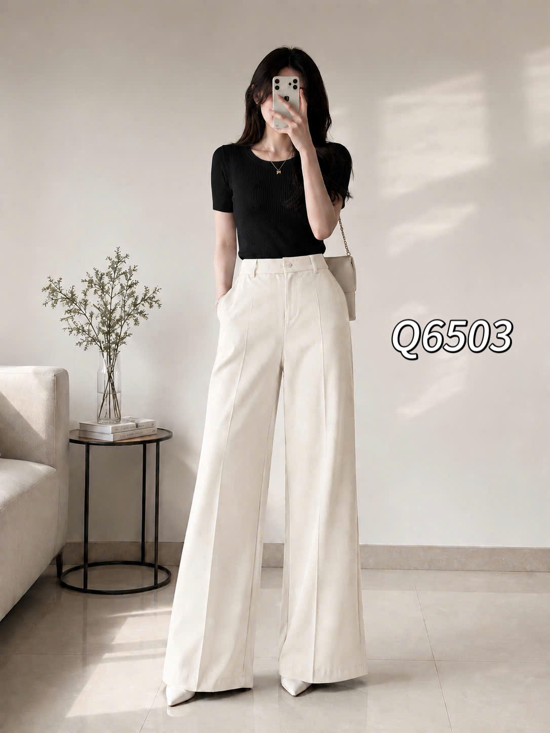 Q6503 Quần loe QC 1 cúc