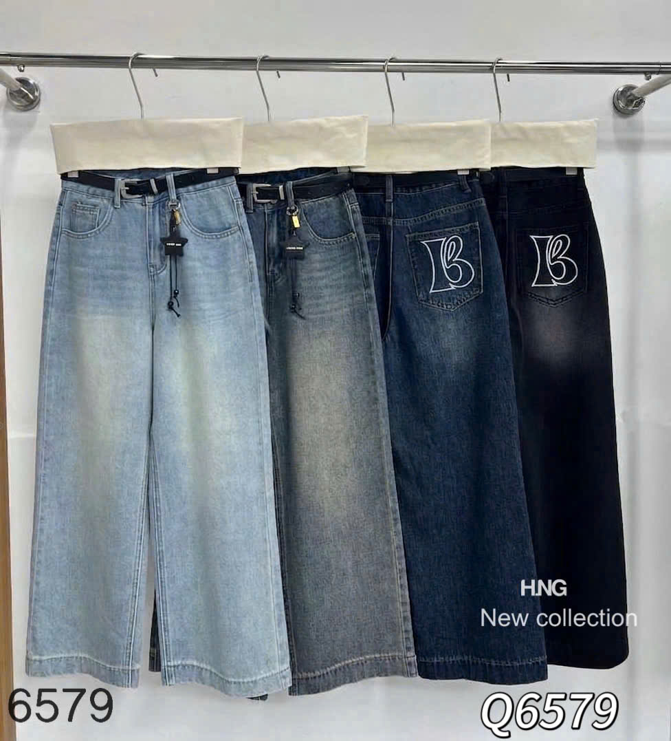 Q6579 Quần jeans túi chữ B
