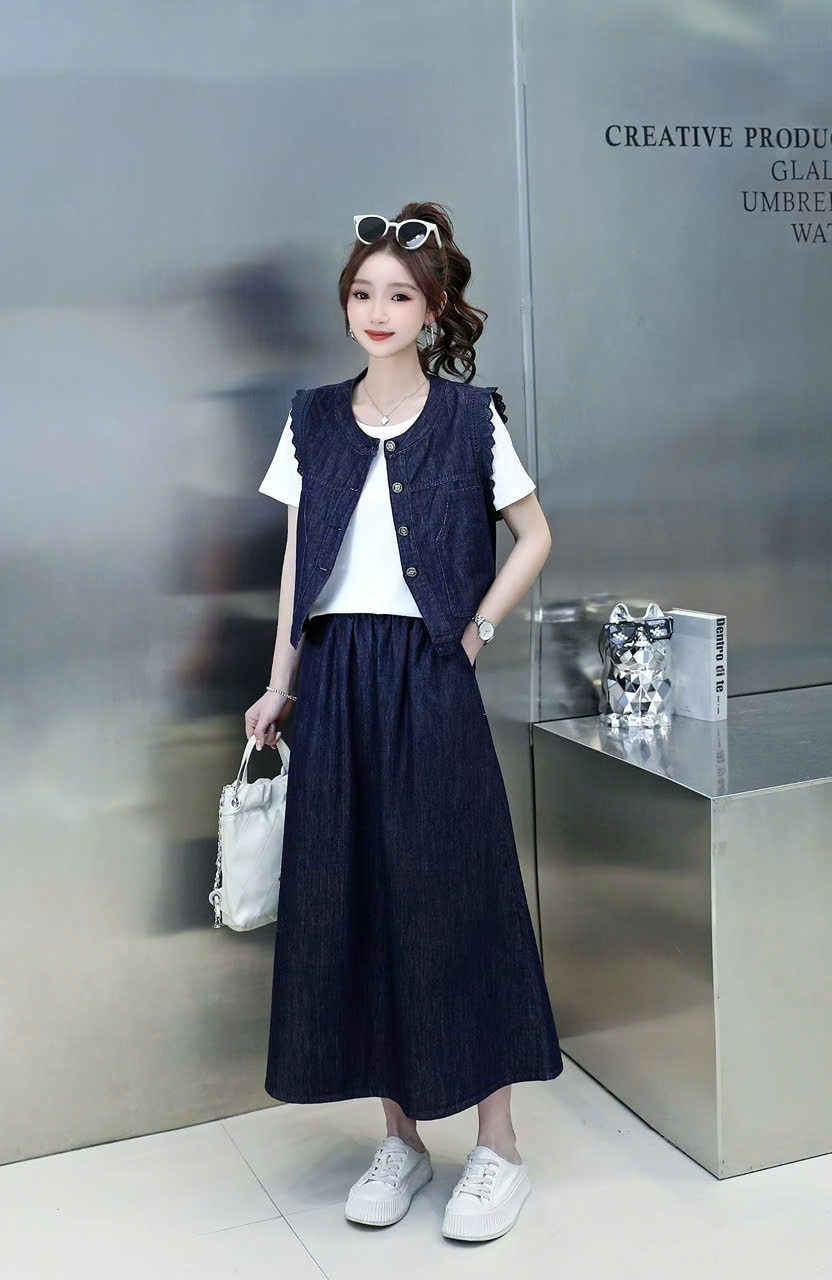 SB04 Set bò 3 món chân váy