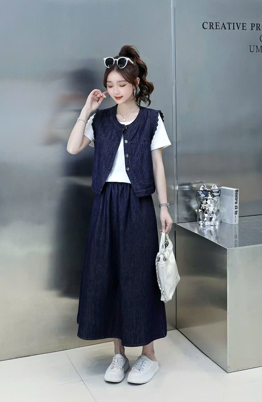 SB04 Set bò 3 món chân váy