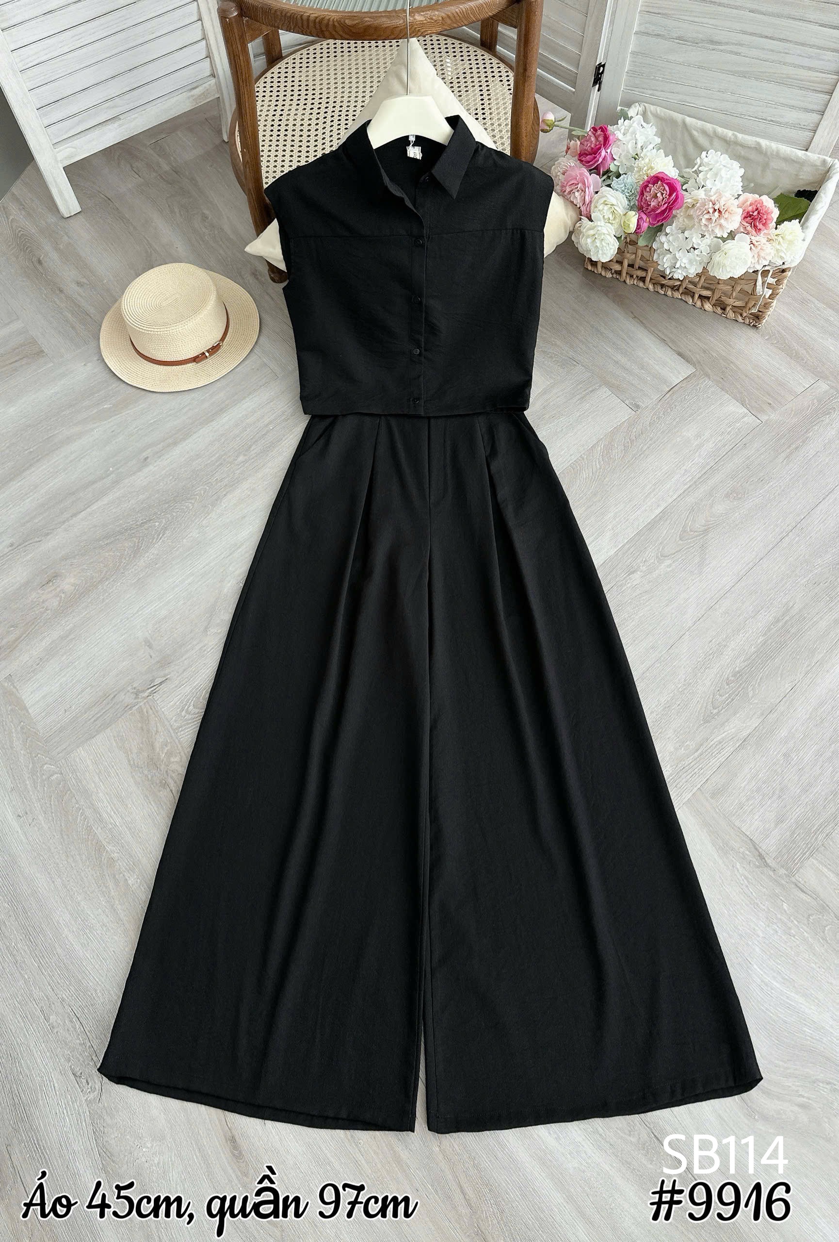 SB114-9916 Sét bộ quần váy ống to
