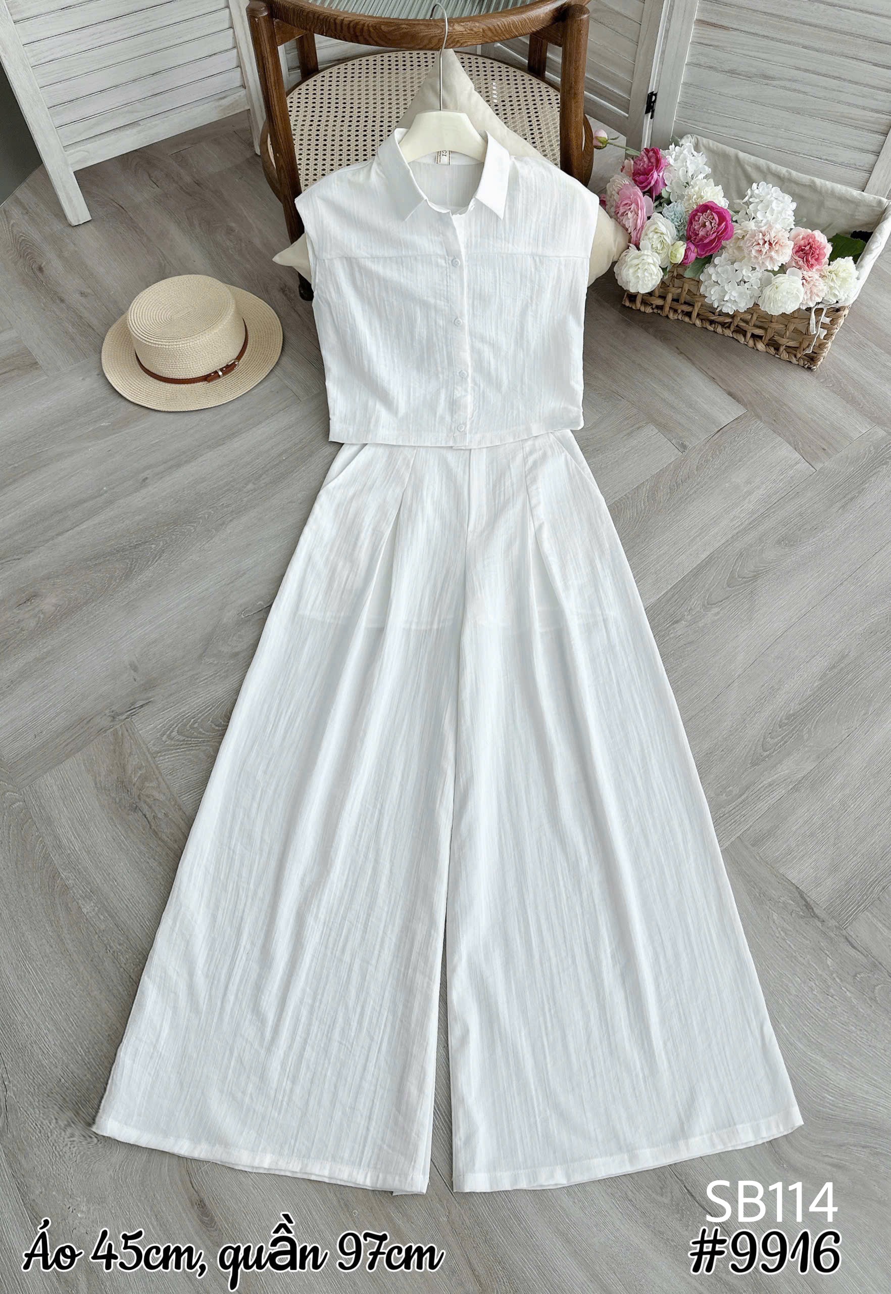 SB114-9916 Sét bộ quần váy ống to