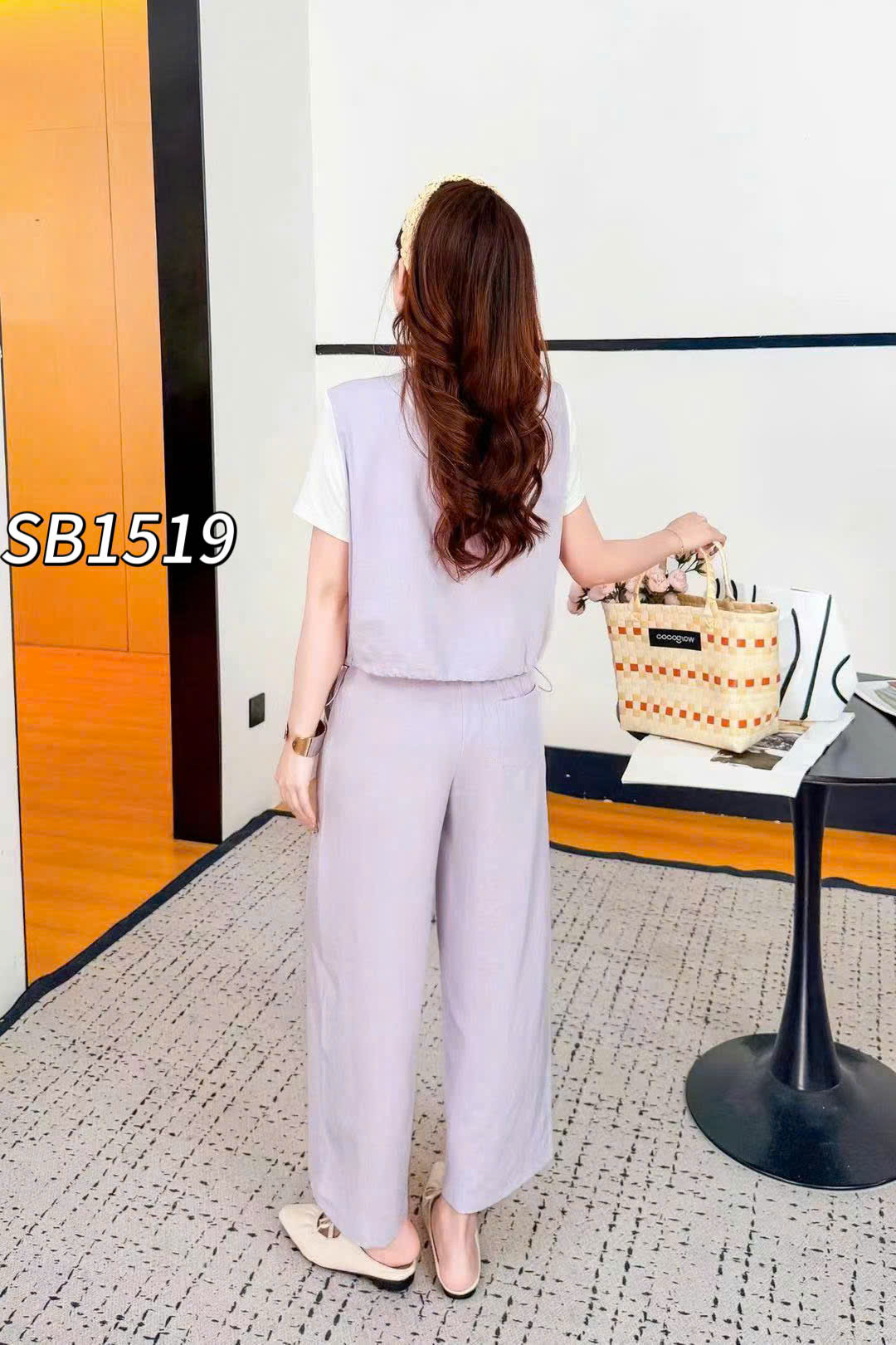 SB1519 set tag ngựa quần xuông