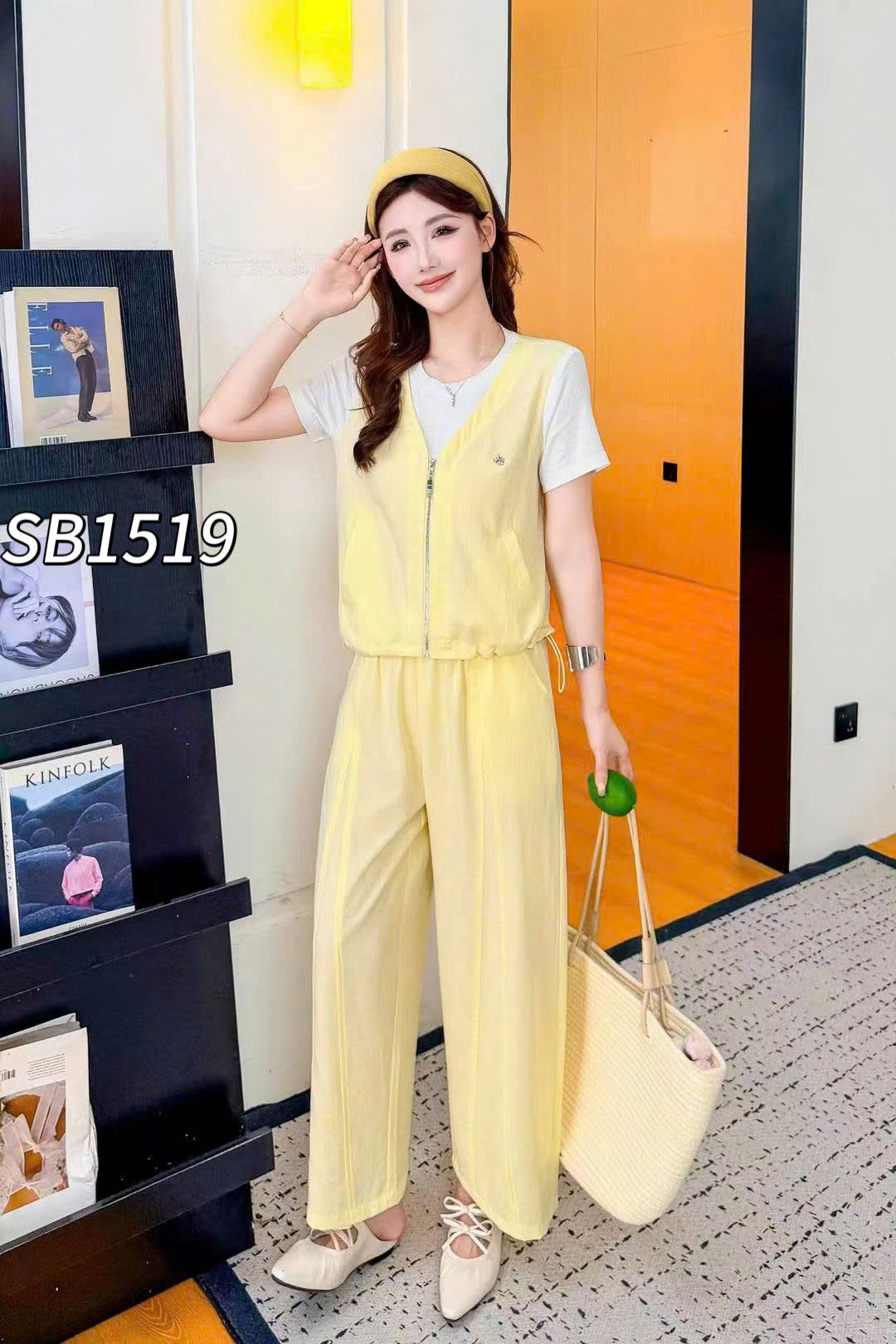 SB1519 set tag ngựa quần xuông