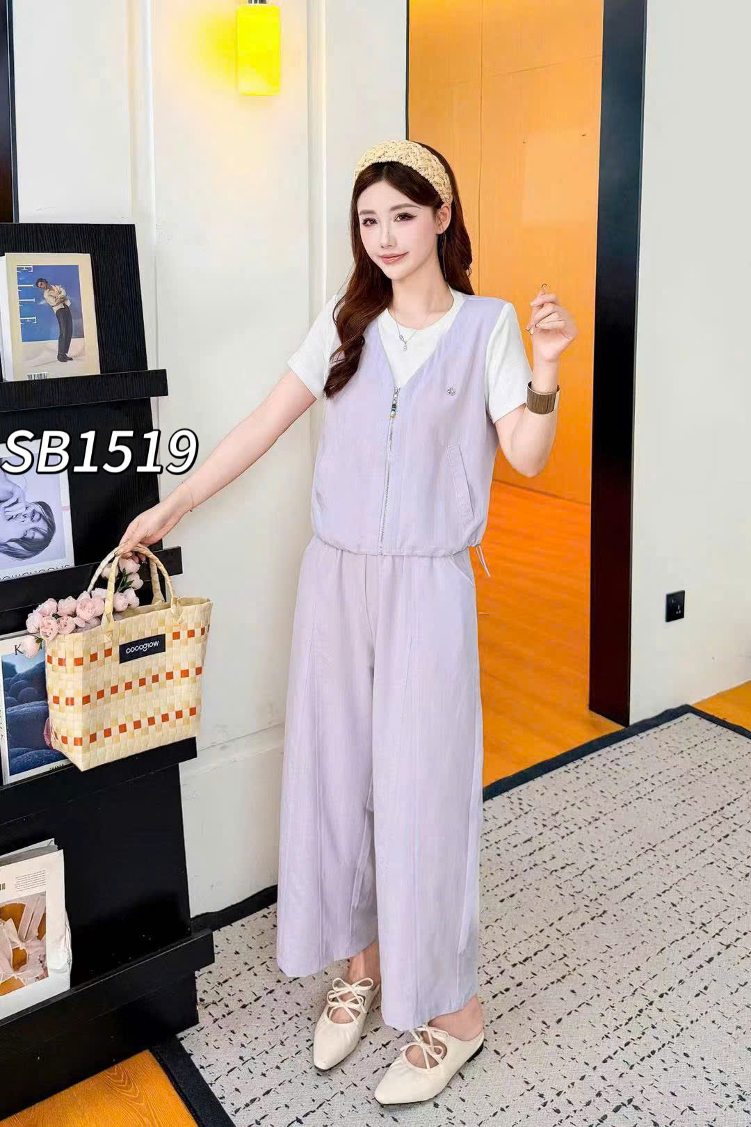 SB1519 set tag ngựa quần xuông