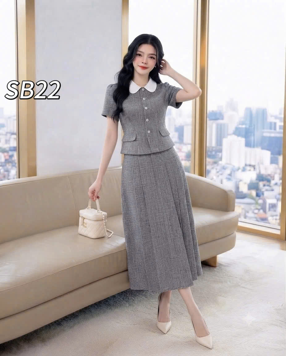 SB22 set cổ sen cv xòe