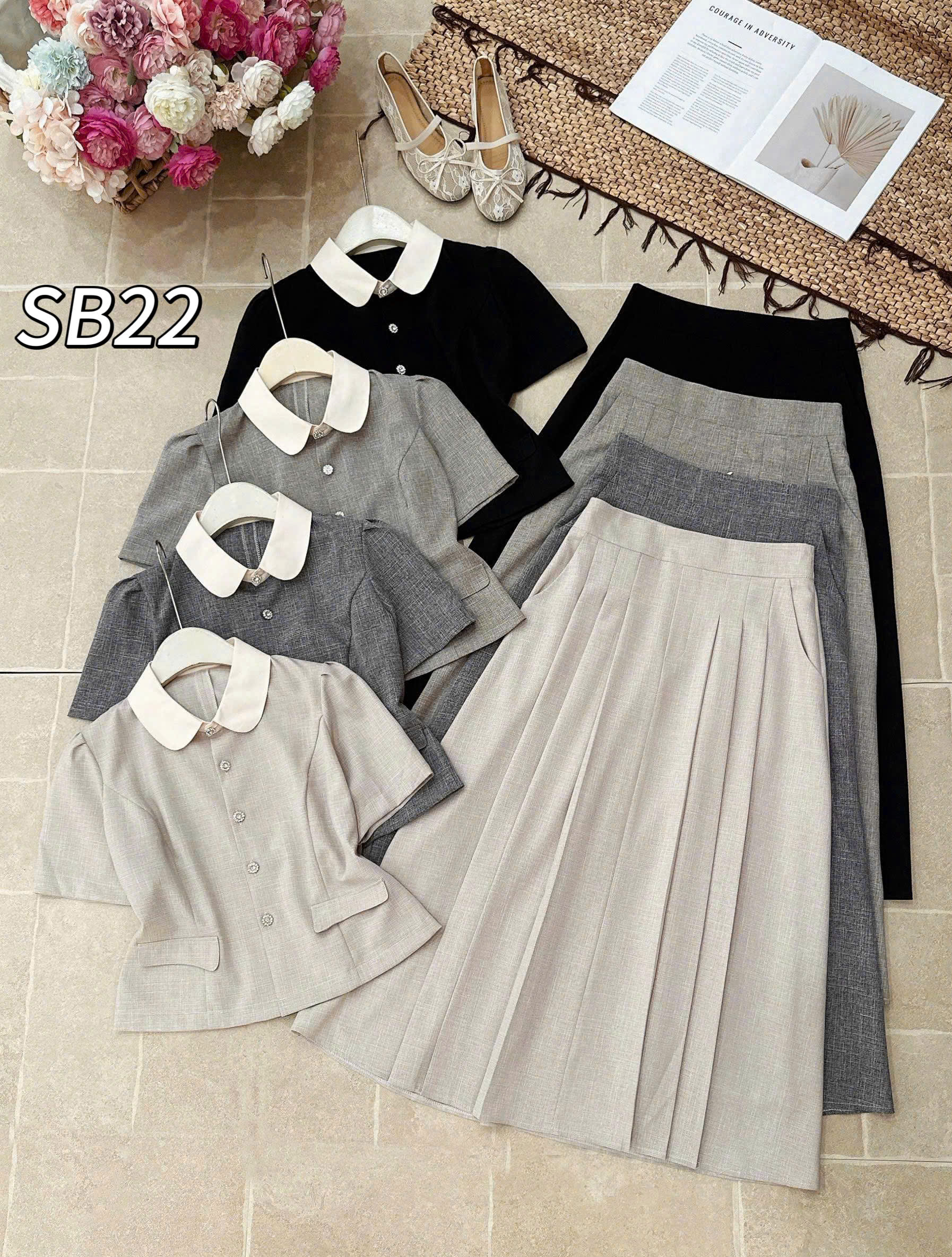 SB22 set cổ sen cv xòe