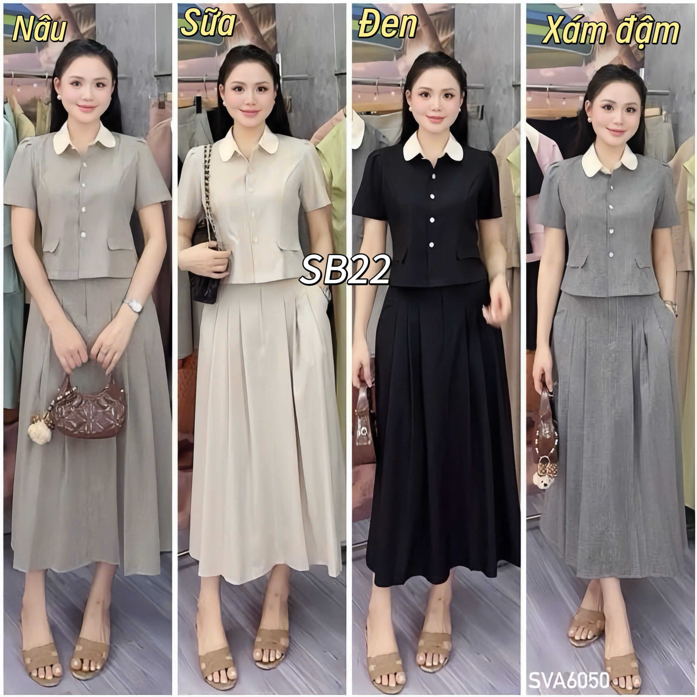 SB22 set cổ sen cv xòe