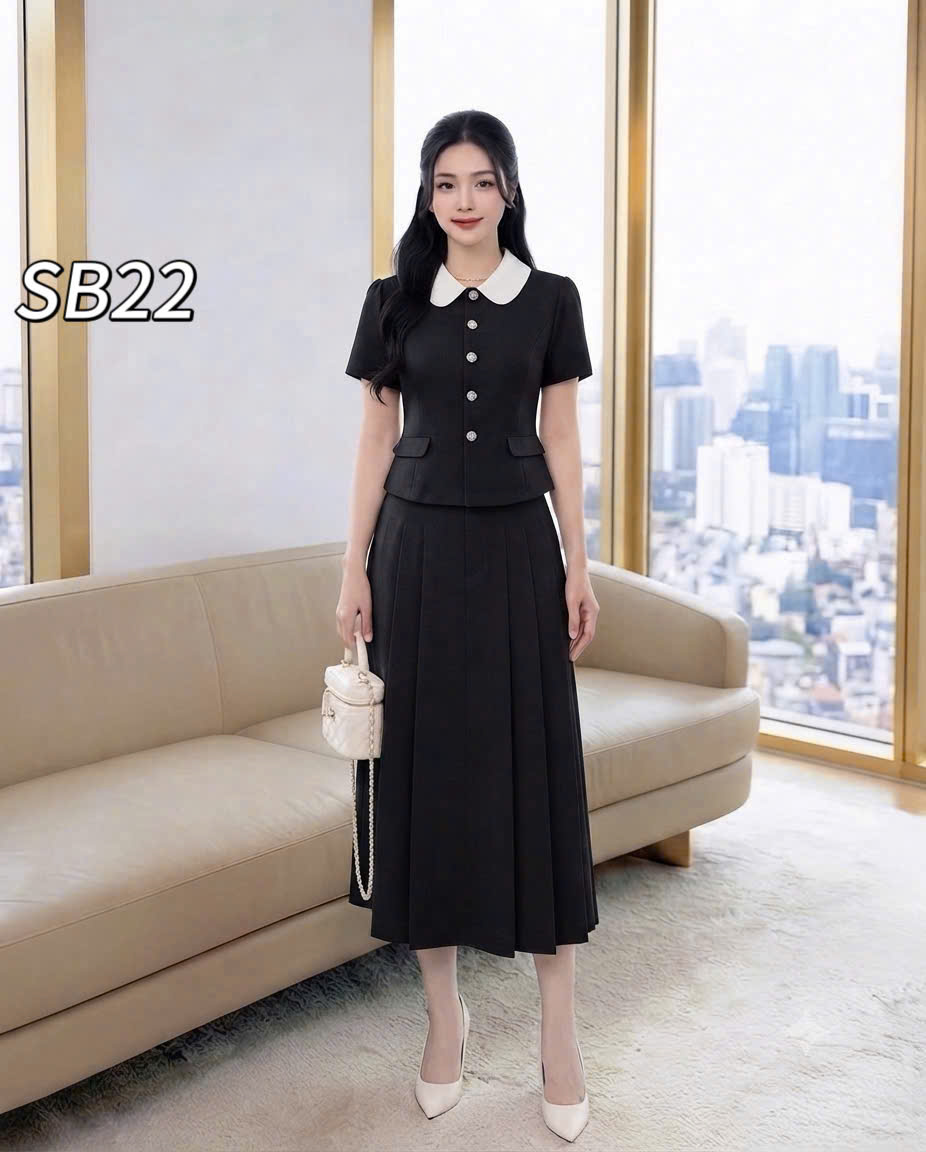 SB22 set cổ sen cv xòe