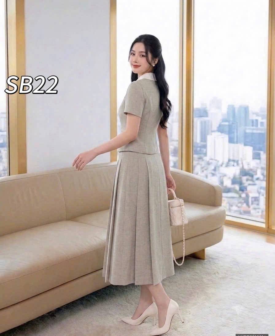 SB22 set cổ sen cv xòe