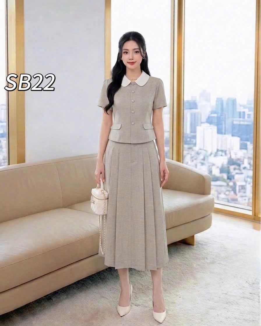 SB22 set cổ sen cv xòe