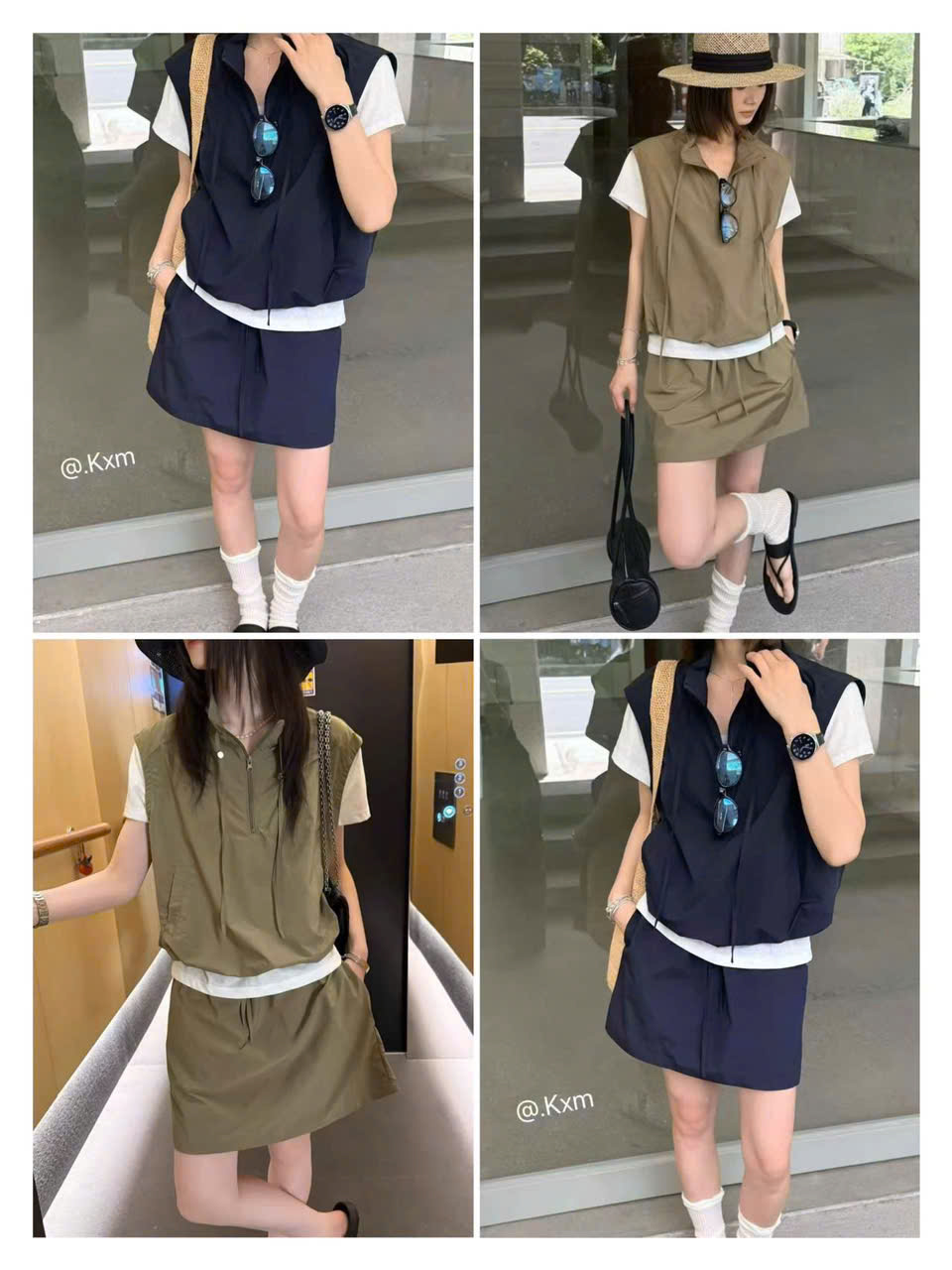 SB2630 Set gile chân váy áo phông