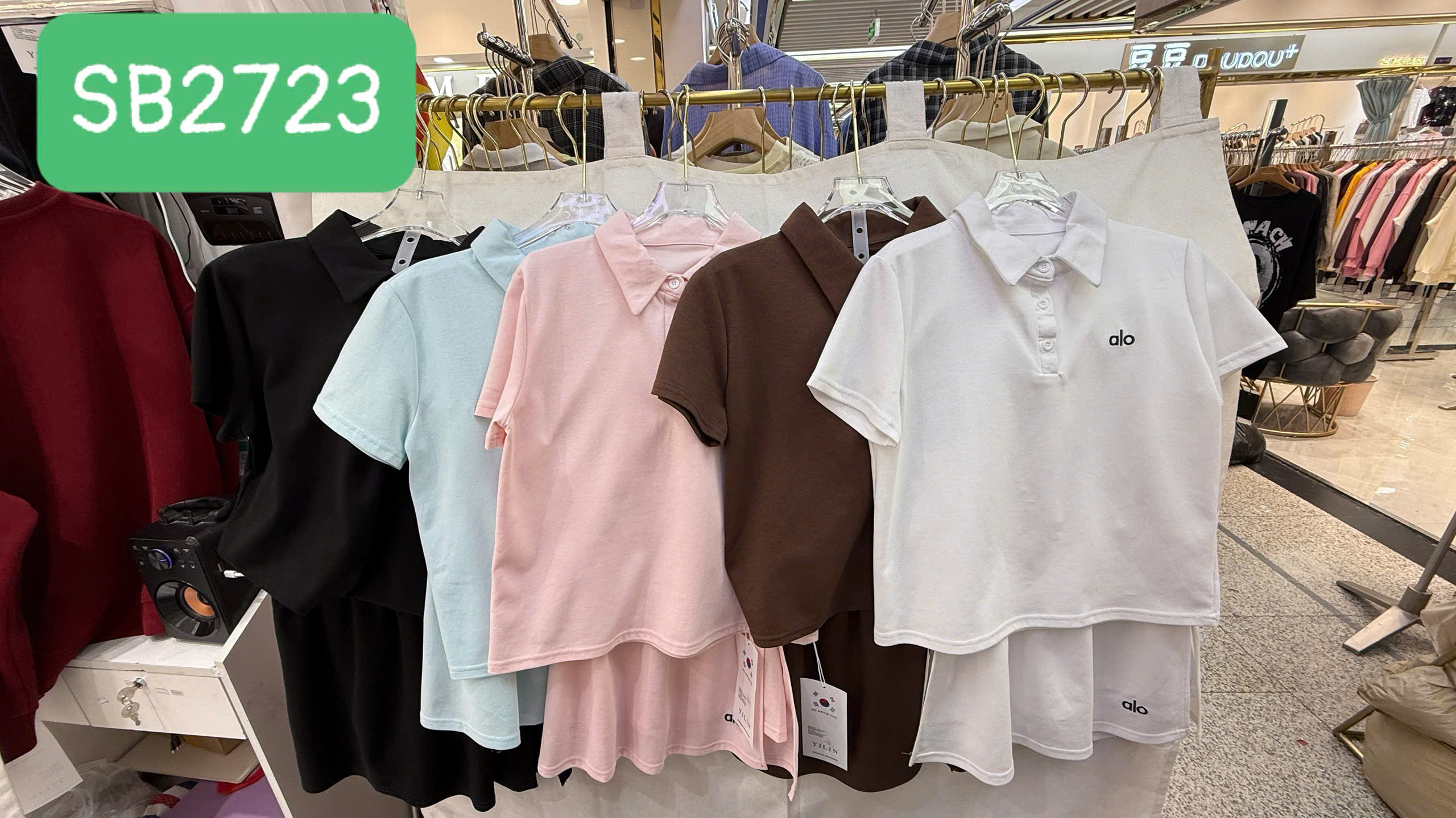 SB2723 Sét bộ áo thêu chữ alo