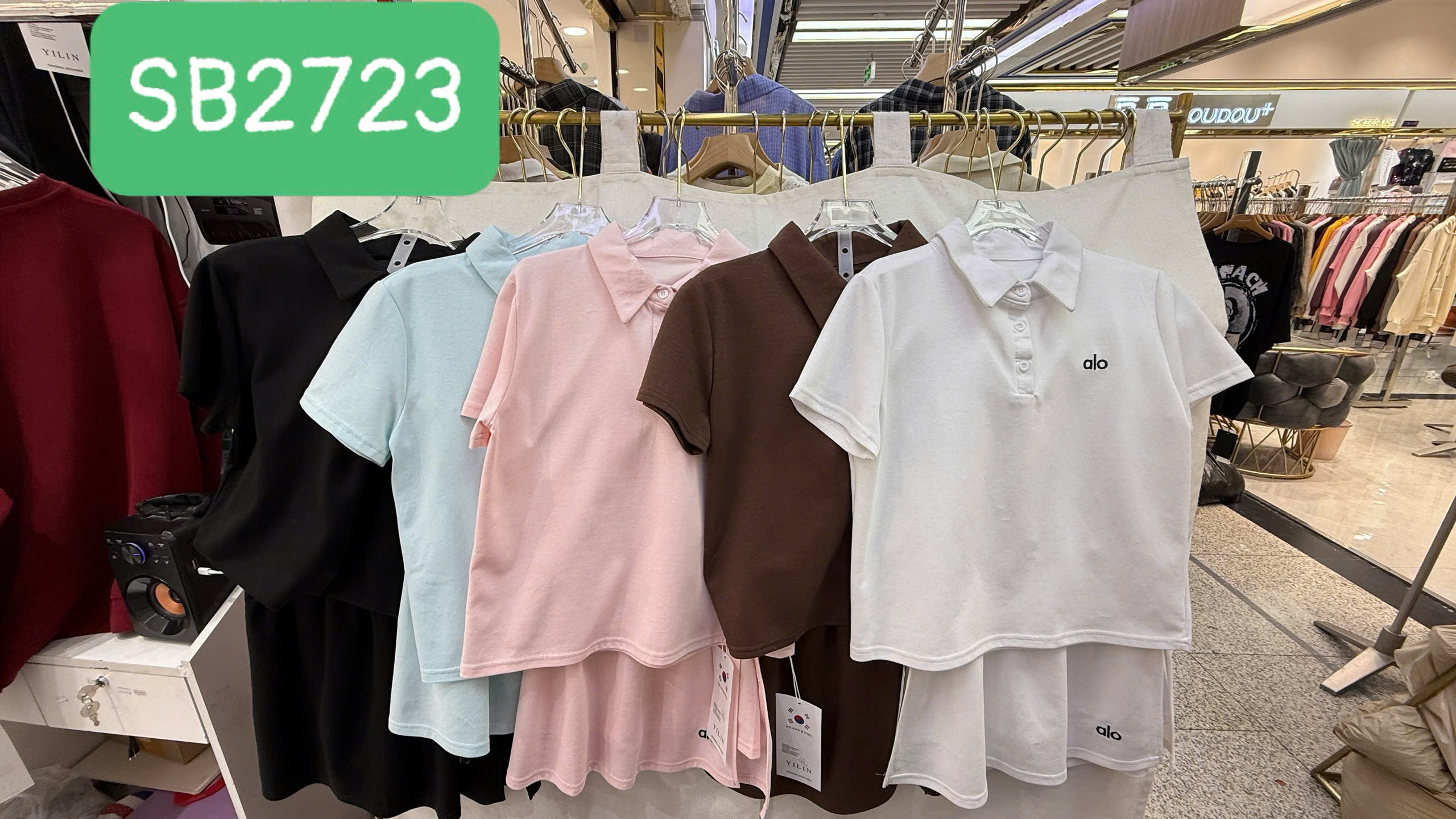 SB2723 Sét bộ áo thêu chữ alo