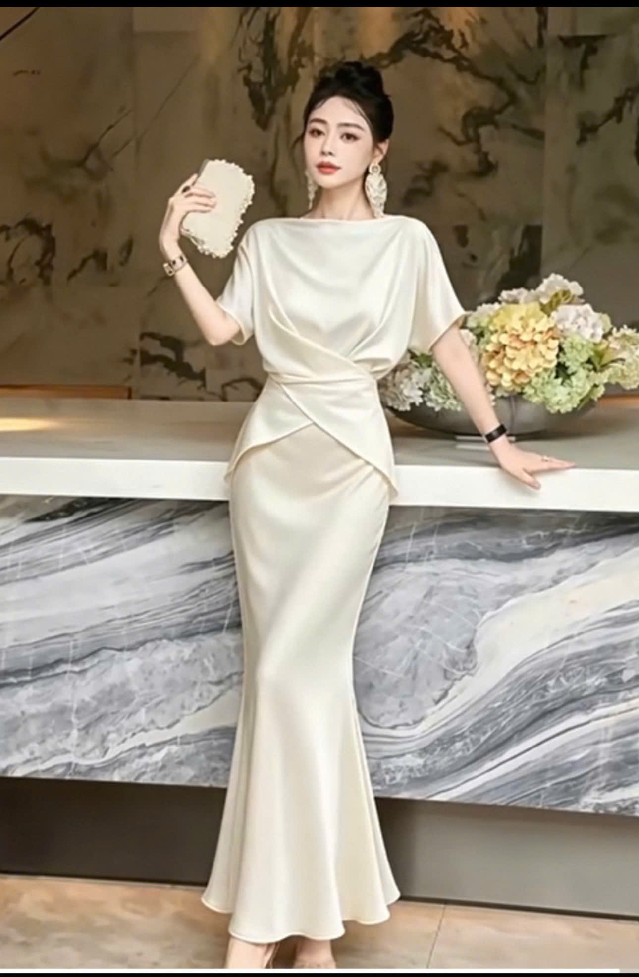 SB29 Sét váy lụa cao cấp