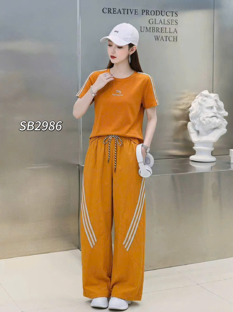 SB2986 Sét bộ thể thao quần kẻ sọc