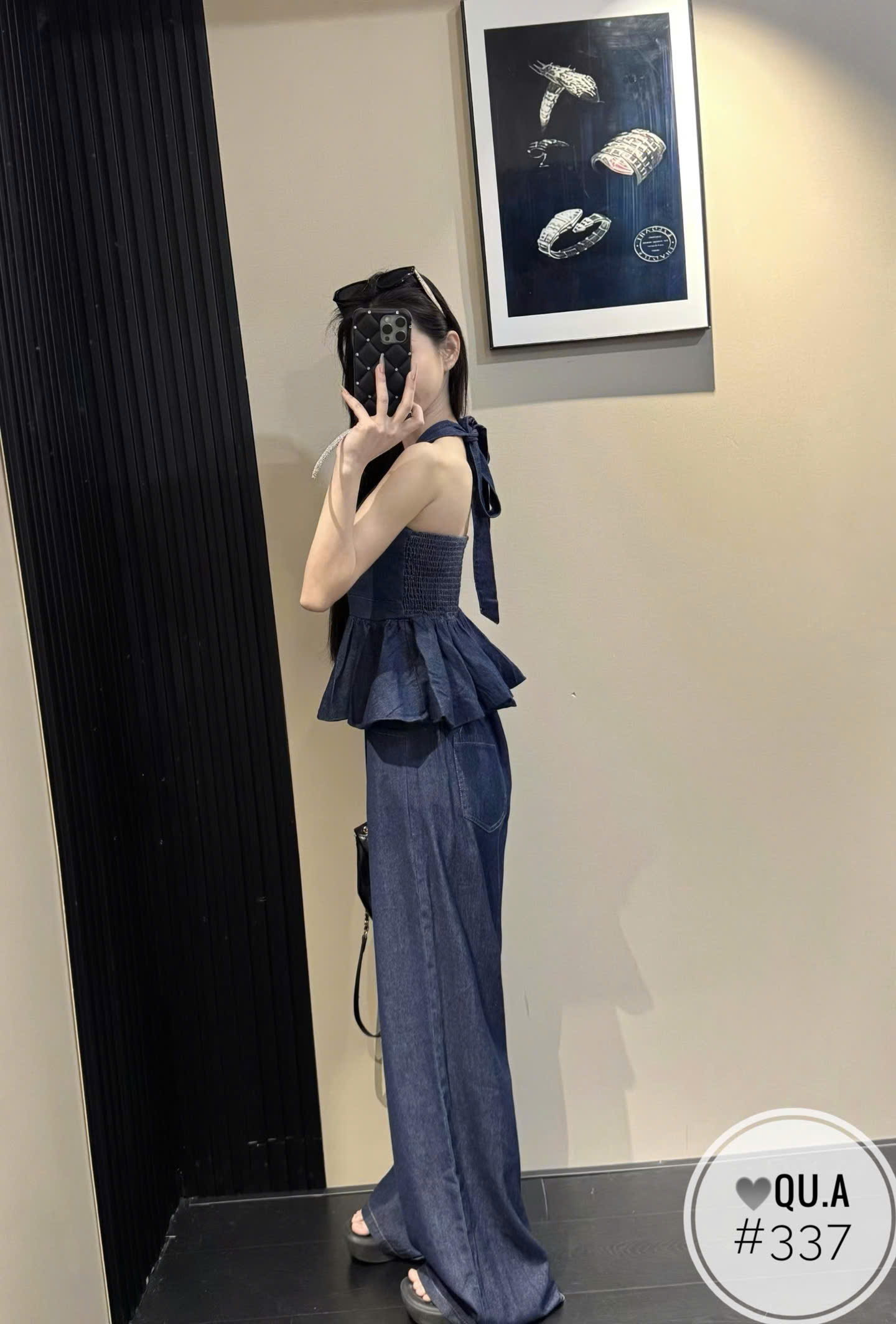 SB337 Sét áo yếm quần bò