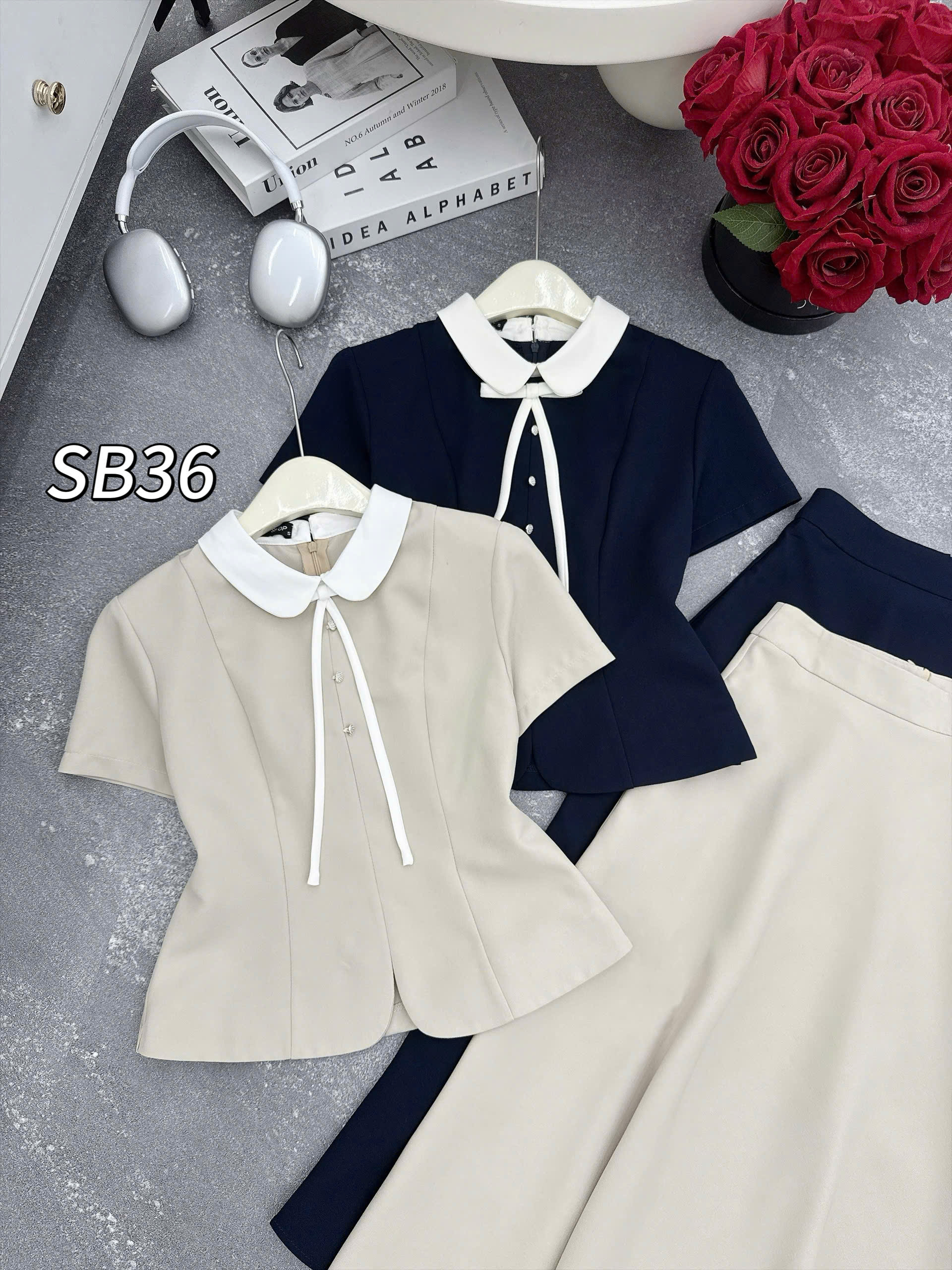 SB36 set cổ sen cv xòe