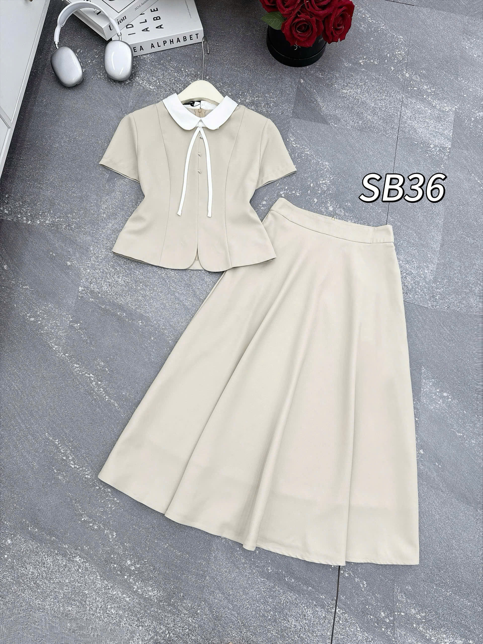 SB36 set cổ sen cv xòe