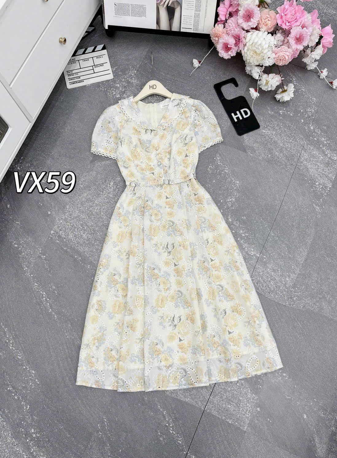 VX59 váy thô hoa