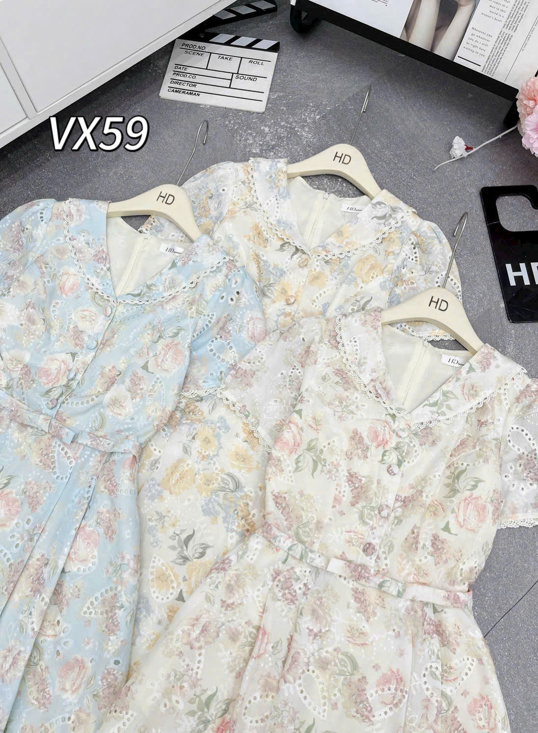VX59 váy thô hoa
