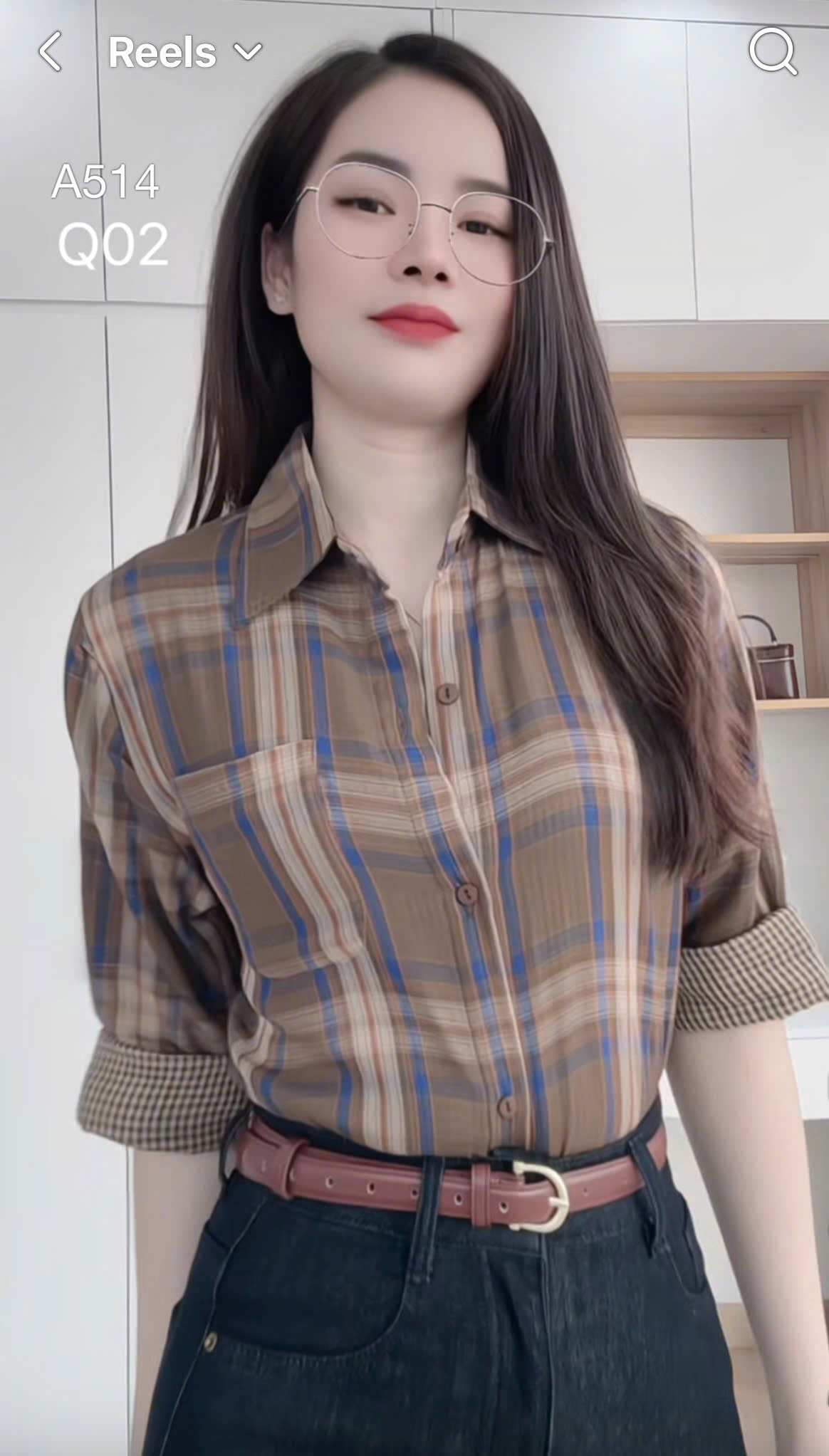 a514 Áo sơ mi kẻ