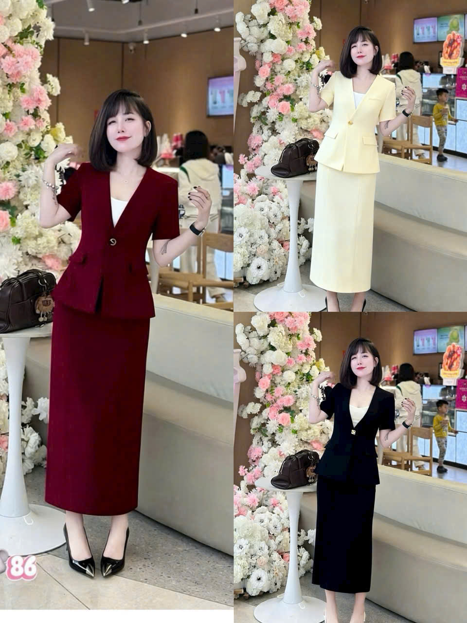 sv19 set vest cao cấp cúc vàng