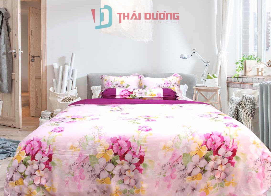 Bộ chăn ga gối ra giường lụa Hàn Quốc siêu mềm mịn CGD860