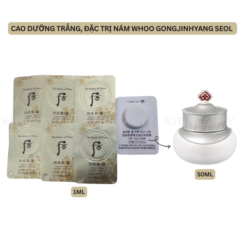 Cao Làm Mờ Nám Whoo Gongjinhyang Seol Radiant White Ultimate Corrector 1ml