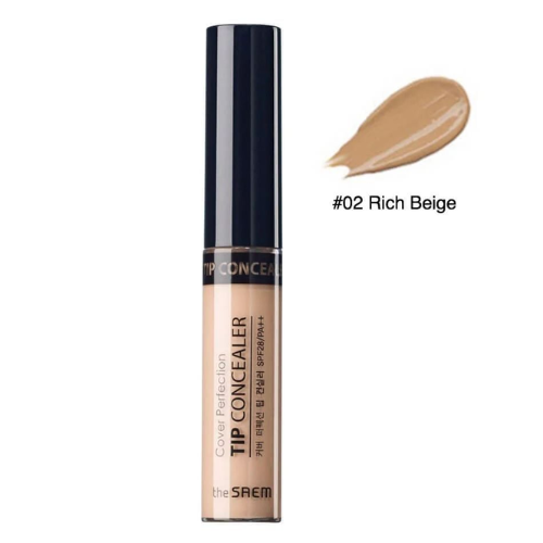 Kem Che Khuyết Điểm The Saem Có Chống Nắng Hàn Quốc Cover Perfection Tip Concealer SPF28/PA++ 6.5g