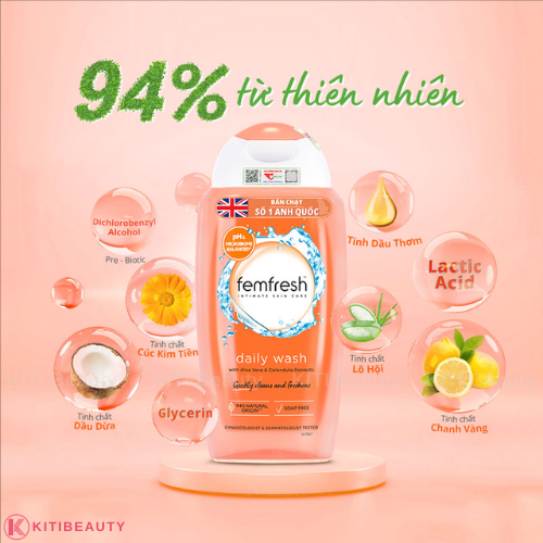 Dung dịch vệ sinh phụ nữ Femfresh Daily Wash 250ml