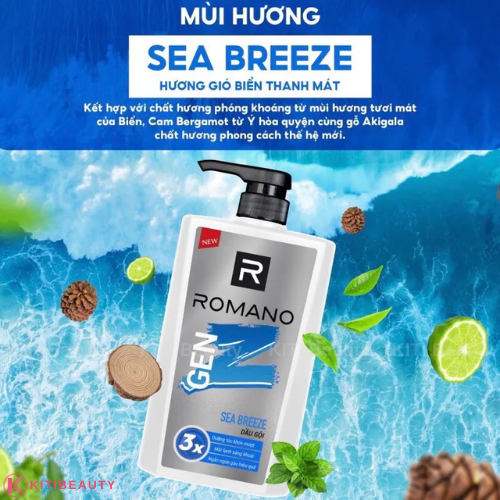 Dầu Gội Nam Romano Gen Z 610g (TẶNG gội 150g)