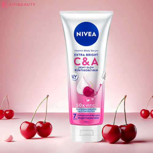 Tinh Chất Dưỡng Thể Nivea Vitamin Body Serum Extra Bright C&A Dewy Glow 170ml